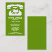 Telefoonsymbool II - groen (669900) Visitekaartje (Voorkant / Achterkant)