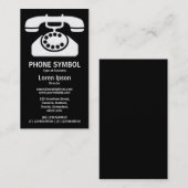 Telefoonsymbool II - Zwart (Platinum) Visitekaartje (Voorkant / Achterkant)
