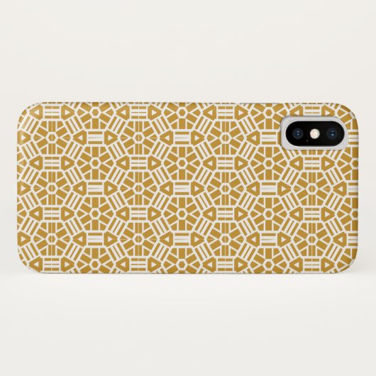 Telefoontas - Hexagon en Bars in Geel Case-Mate iPhone Case (Achterkant (horizontaal))
