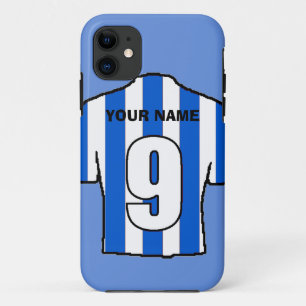 Telefoontas met Club Colors. Blauw en wit Shirt Case-Mate iPhone Case