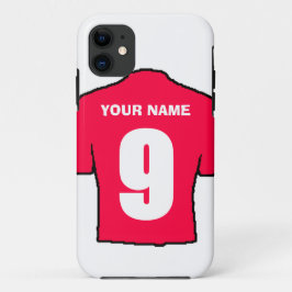 Telefoontas met Club Colors. - Rood Shirt Case-Mate iPhone Case