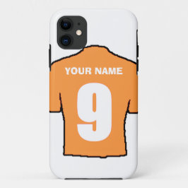 Telefoontas met Club Colors. - Shirt van oud goud iPhone 11 Hoesje