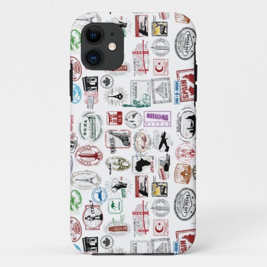 Telefoontas met reisstempel Case-Mate iPhone case (Achterkant)