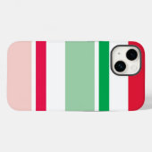 Telefoontas met rode en groene kerststrepen Case-Mate iPhone case (Achterkant (horizontaal))