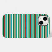 Telefoontas met rode en groene kerststrepen Case-Mate iPhone case (Achterkant (horizontaal))