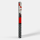 Telefoontas met rode en zwarte bloemen Case-Mate iPhone case (Achterkant / Rechts)