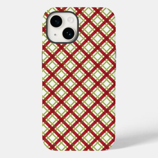 Telefoontas met rood en groen kerstcadeautje Case-Mate iPhone case (Achterkant)