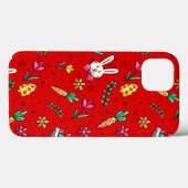 Telefoontas met rood paaspatroon Case-Mate iPhone case (Achterkant (horizontaal))