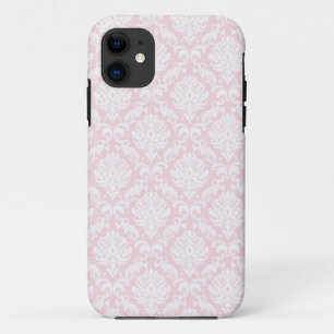 Telefoontas met roze Damask iPhone 11 Hoesje