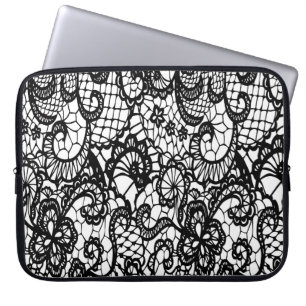 Telefoontas met zwarte en witte lens laptop sleeve