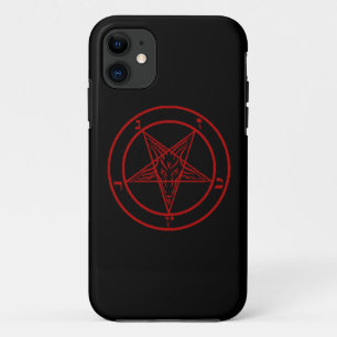 Telefoontas met zwarte of rode baphomet Case-Mate iPhone case