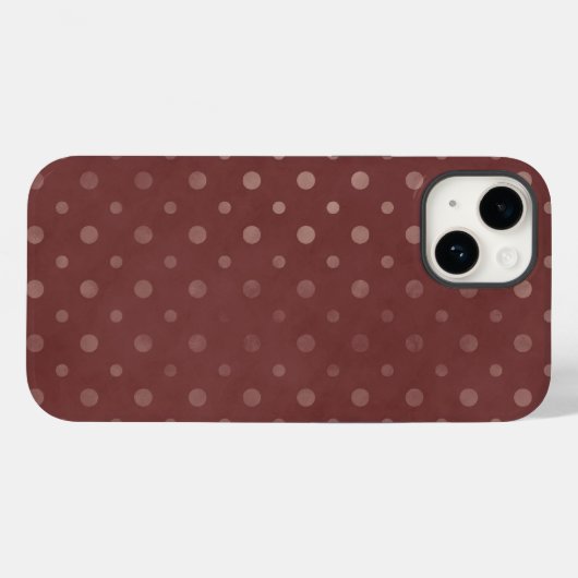 Telefoontas van Bourgogne Polka Dots Case-Mate iPhone Case (Achterkant (horizontaal))