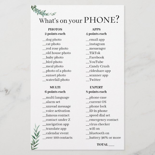 Telefoonvraag Spel 💍 Vrijgezellenfeest (Voorkant)