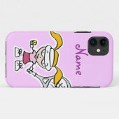 telefoonzaak met tennismeisje cartoon Case-Mate iPhone case (Achterkant (horizontaal))
