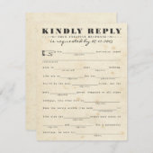  Telegram-antwoordkaart RSVP Kaartje (Voorkant / Achterkant)