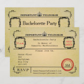  telegram bachelorette kaart (Voorkant / Achterkant)