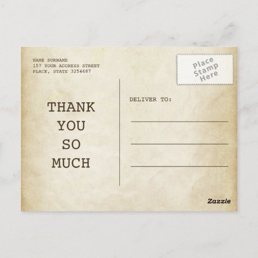 Telegram Bedankt kaarten voor de bruiloft (Achterkant)