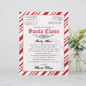 Telegram brief van de Kerstman gepersonaliseerd (Staand voorkant)
