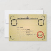 telegram bruiloft R.S.V.P RSVP Kaartje (Achterkant)