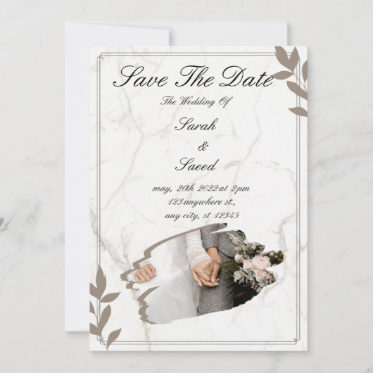 Telegram "Droombruiloft" Kaart (Voorkant)