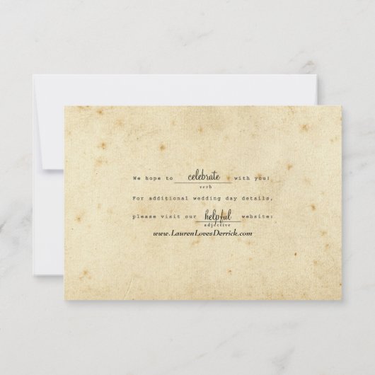  Telegram Libs-responskaart RSVP Kaartje (Achterkant)