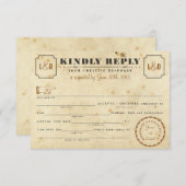 Telegram Libs-responskaart RSVP Kaartje (Voorkant / Achterkant)