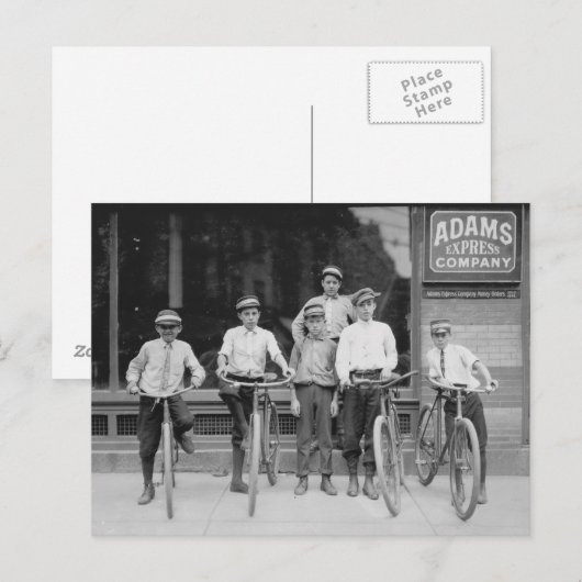 Telegram Messenger Boys, 1911 Briefkaart (Voorkant / Achterkant)