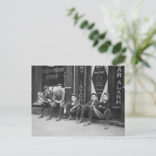 Telegram Messengers, 1910 Briefkaart (Staand voorkant)