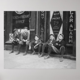 Telegram Messengers, 1910. Oude foto Poster