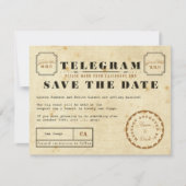  Telegram sparen de Datum Save The Date (Voorkant)