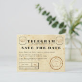  Telegram sparen de Datum Save The Date (Staand voorkant)
