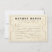 Telegram Ticket Libs Reactiekaart RSVP Kaartje (Voorkant)