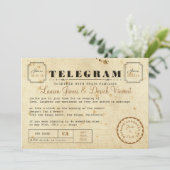 Telegram-uitnodigingskaart Kaart (Staand voorkant)