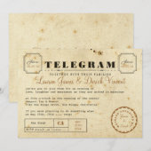 Telegram-uitnodigingskaart Kaart (Voorkant / Achterkant)