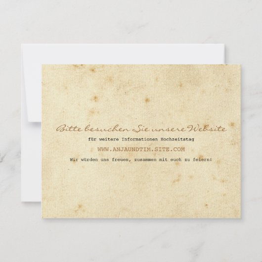 Telegramm sparen de Datum Save The Date (Achterkant)