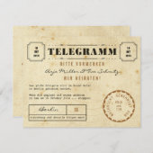  Telegramm sparen de Datum Save The Date (Voorkant / Achterkant)