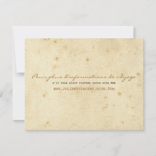 Télégramme Réservez la Date Save The Date (Achterkant)