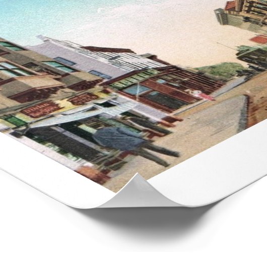 Telegraph Ave., Berkeley, California Postc Poster (Hoek)