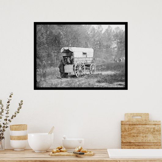 Telegraph Battery Wagon bij Petersburg 1864 Poster (Keuken)
