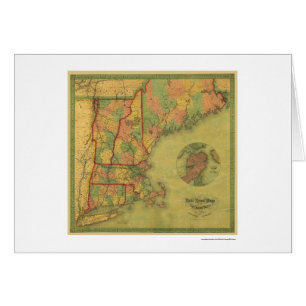 Telegraph Boston Railroad Map 1854