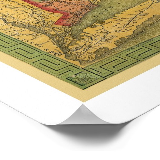 Telegraph Boston Railroad Map 1854 Poster (Hoek)