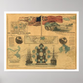 Telegraph Chart Poster 1858 (Voorkant)