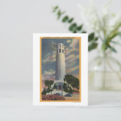 Telegraph Hill Uitzicht met Coit Memorial Briefkaart (Staand voorkant)