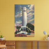 Telegraph Hill Uitzicht met Coit Memorial Canvas Afdruk (Insitu (Woonkamer))