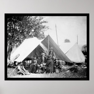 Telegraph Officers te Bealeton, VA 1863 Poster