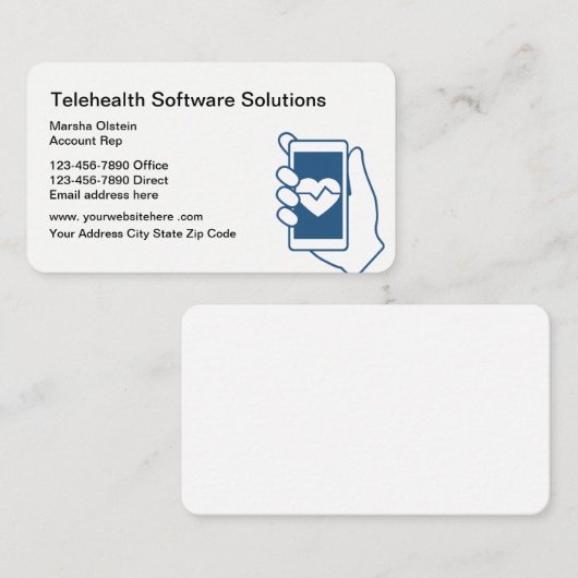 Telehealth Care Visitekaartje (Voorkant / Achterkant)