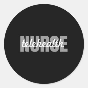 Telehealth Nurse Outfit Virtual Nursing Ronde Sticker