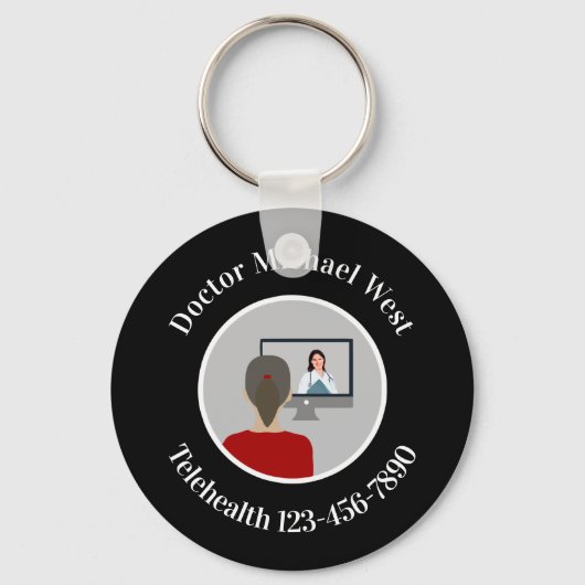 Telehealth promotieprogramma voor artsen sleutelhanger (Voorkant)