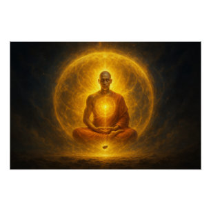 Telekinese door diepe meditatie perfect poster