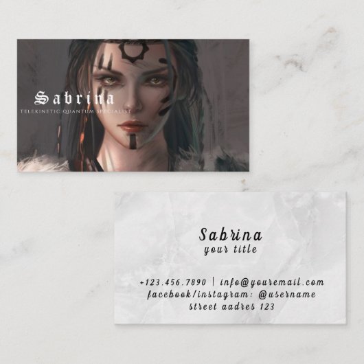 telekinetisch quantum gespecialiseerd visitekaartj visitekaartje (Voorkant / Achterkant)